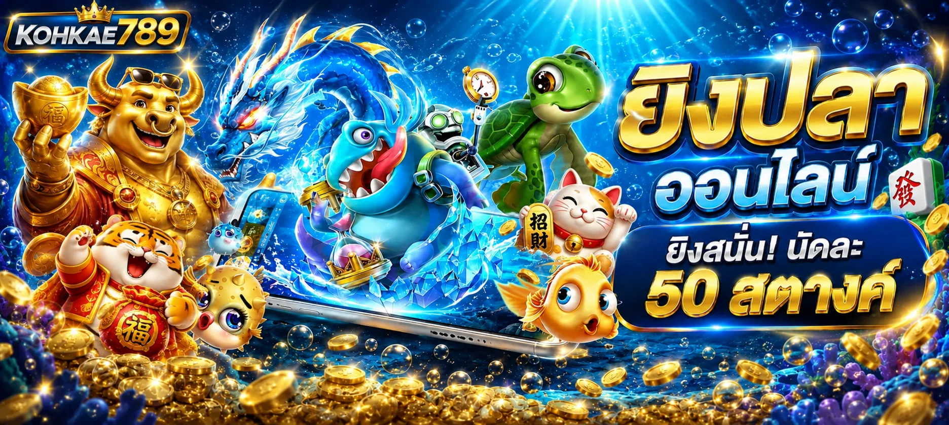 KOHKAE789 สล็อตและเกมยิงปลาออนไลน์ธีม PG Soft